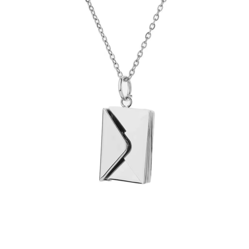 💌 Collier Enveloppe avec Message Secret Cadeau Romantique pour Femme