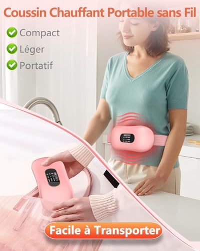 Ceinture de Massage Chauffante – Soulage les Douleurs Menstruelles et Musculaires Instantanément