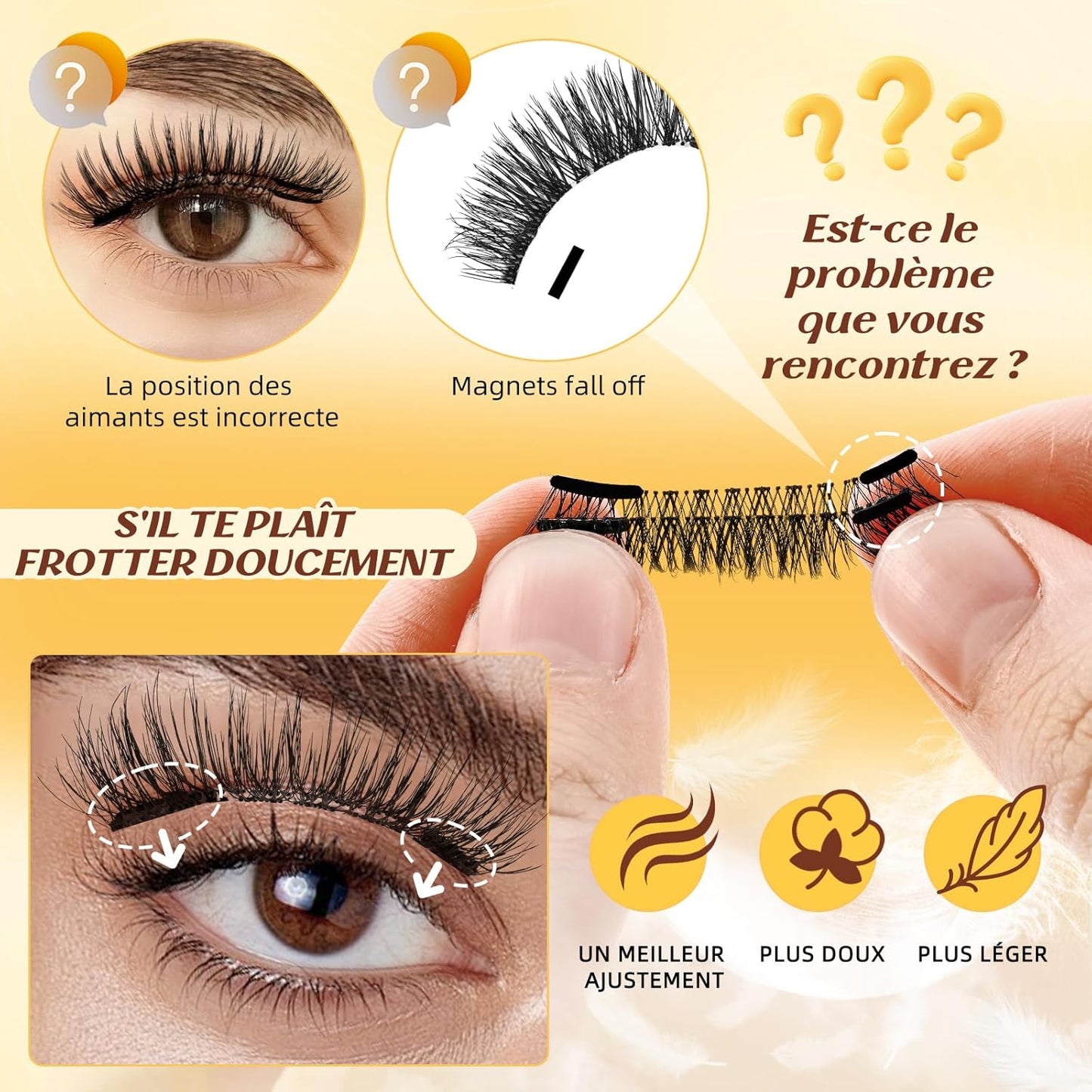 Ensemble de Cils Magnétiques Naturel & Réutilisable