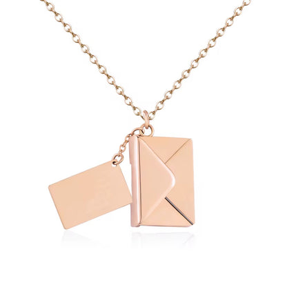 💌 Collier Enveloppe avec Message Secret Cadeau Romantique pour Femme