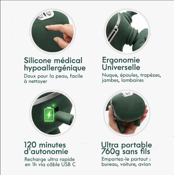 Masseur Cervical Intelligent 4D Soulagez Vos Douleurs en 10 Minutes