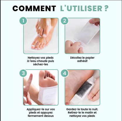 10 Pièces Détox pour les Pieds Patchs à ingrédients naturels
