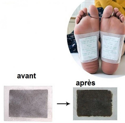 10 Pièces Détox pour les Pieds Patchs à ingrédients naturels