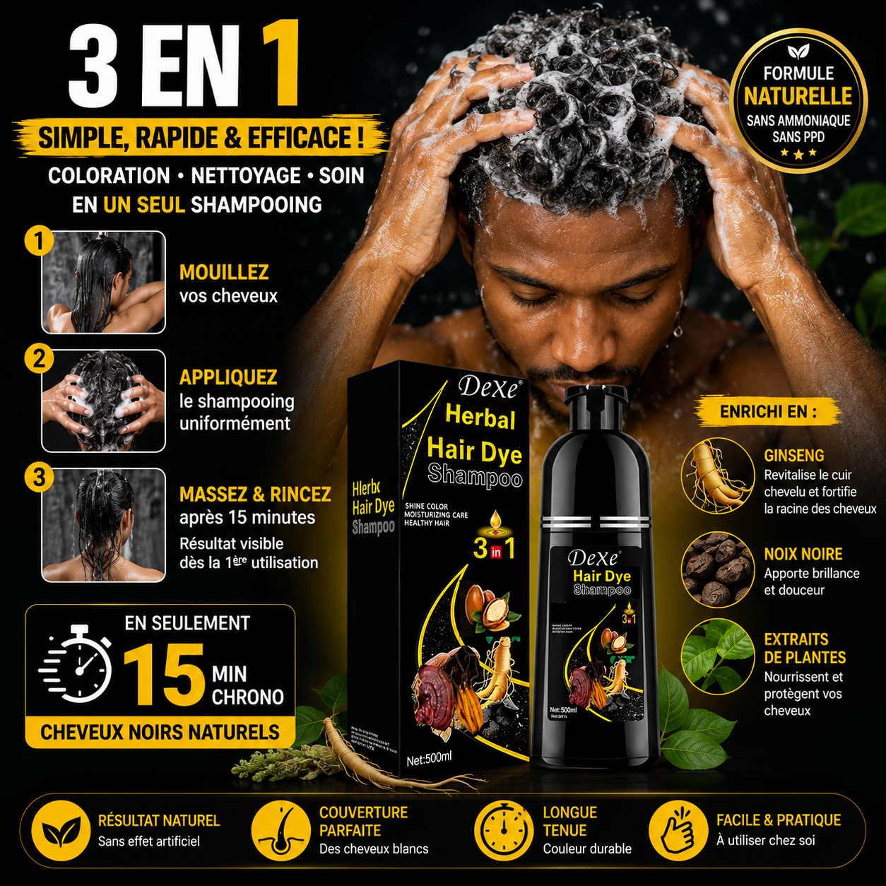 Dites adieu aux cheveux blancs en seulement 15 minutes
