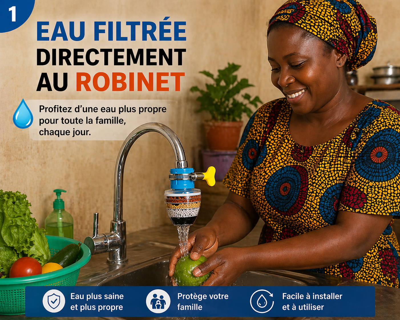 Filtre à Eau Robinet 360°