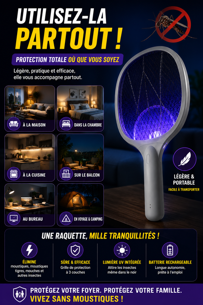 Raquette Electrique - Anti moustiques