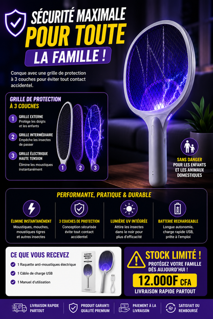 Raquette Electrique - Anti moustiques