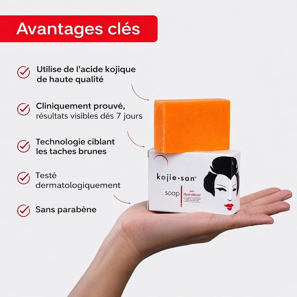 Pack de 3 Savons Éclaircissant à l’Acide Kojie