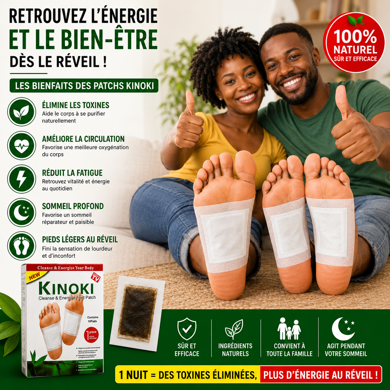 10 Patchs naturels pour soulager les douleurs et odeurs désagréables.