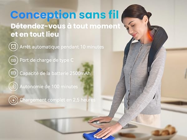 Appareil de Massage pour le Cou et les Épaules