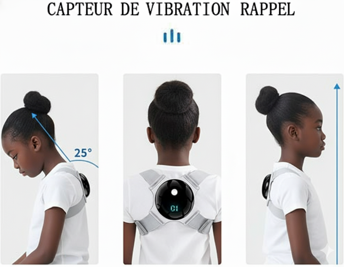 Correcteur de Posture Confortable  avec Capteur Intelligent