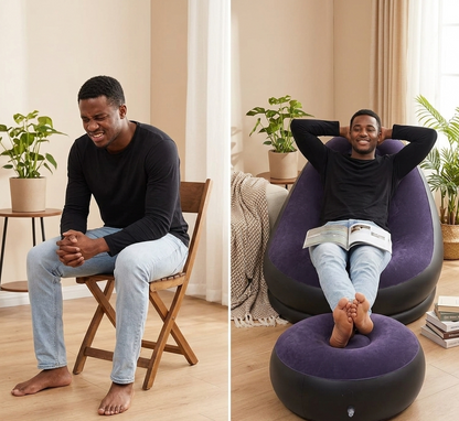 CANAPE GONFLABLE + REPOSE-PIEDS